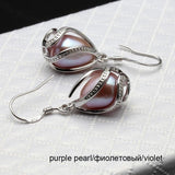Cage Earrings 925 Sterling Silver Pearl Earrings Girls Birthday Gift