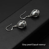 Cage Earrings 925 Sterling Silver Pearl Earrings Girls Birthday Gift