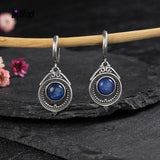 Natural Kyanite 925 Silver Earrings Fine Labradorite Jewelry