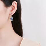 Natural Kyanite 925 Silver Earrings Fine Labradorite Jewelry