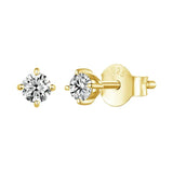 925 Silver Moissanite Stud Earrings Women Classic Engagement Wedding Gift