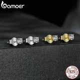 925 Silver Moissanite Stud Earrings Women Classic Engagement Wedding Gift