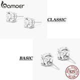 925 Silver Moissanite Stud Earrings Women Classic Engagement Wedding Gift
