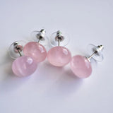 10pcs Natural Stone Stud Earrings Crystal Quartzs Silver Ear Jewlry for Women