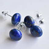 10pcs Natural Stone Stud Earrings Crystal Quartzs Silver Ear Jewlry for Women