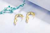 925 Silver Emerald Earrings Green Zircon Crystal Gift
