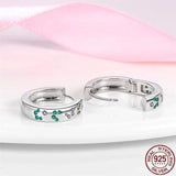 Ladybug Earrings Geometric Design 925 Silver