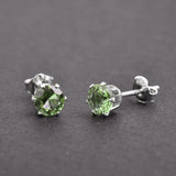 CSJ Zultanite Stud Earrings 925 Silver Fine Jewelry for Women Wedding Engagement