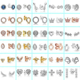 925 Silver Flower Star Bee Crown Butterfly Earrings for Women