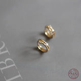 925 Silver Zircon Round Earrings Classic Goddess Jewelry Gift