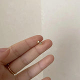 925 Silver Zircon Round Earrings Classic Goddess Jewelry Gift