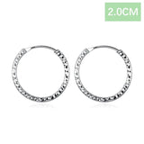 TrustDavis 925 Silver Hoop Earrings for Women Girls DS3606
