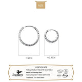 TrustDavis 925 Silver Hoop Earrings for Women Girls DS3606