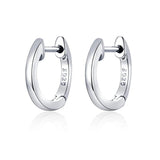 925 Silver Hoop Earrings Women Small Wedding Engagement Jewelry