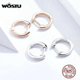 925 Silver Hoop Earrings Women Small Wedding Engagement Jewelry