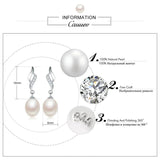 High Natural Pearl Long Drop Earrings 925 Sterling Silver Women Jewelry 5 Colors