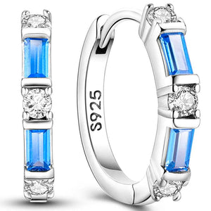925 Silver Cubic Zircon Earrings for Women Wedding Engagement Party