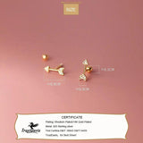 Davis 925 Silver Arrow CZ Stud Earrings For Women