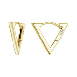 925 Silver Triangle Hoop Earrings Hypoallergenic