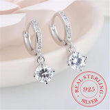 925 Silver Earrings CZ Drop Earrings For Women