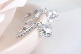 925 Silver Earrings CZ Drop Earrings For Women