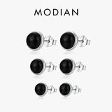 Agate Stud Earrings 925 Silver Platinum Plated Hypoallergenic