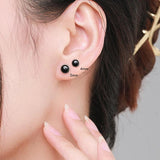 Agate Stud Earrings 925 Silver Platinum Plated Hypoallergenic