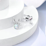 925 Silver Stud Earring CZ Zircon Women DIY Jewelry Gift