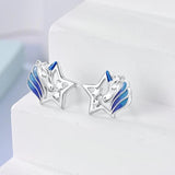 925 Silver Stud Earring CZ Zircon Women DIY Jewelry Gift