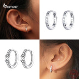 925 Sterling Silver Hoop Earrings Anti-allergy Weddings Jewelry