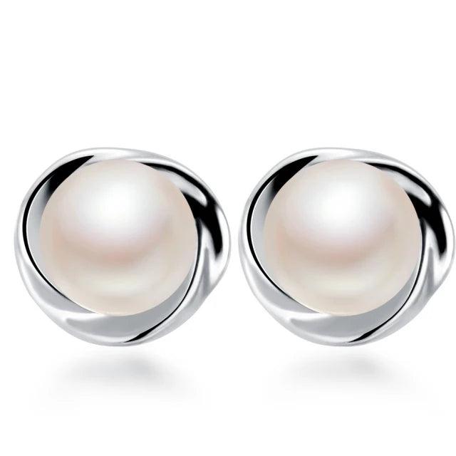 925 Sterling Silver Stud Earring For WomenTop AAAA Freshpearl Earrings