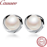 925 Sterling Silver Stud Earring For WomenTop AAAA Freshpearl Earrings