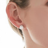 925 Sterling Silver Stud Earring For WomenTop AAAA Freshpearl Earrings