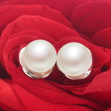 925 Sterling Silver Stud Earring For WomenTop AAAA Freshpearl Earrings