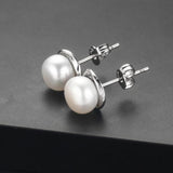 925 Sterling Silver Stud Earring For WomenTop AAAA Freshpearl Earrings