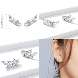 925 Silver Bee & Flamingo Asymmetrical Earrings for Women