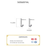 Silver 925 Stud Earrings for Women Minimalist Style