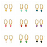 925 Silver Huggie Heart Hoop Earrings for Women
