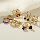 925 Silver Huggie Heart Hoop Earrings for Women