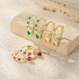 925 Silver Huggie Heart Hoop Earrings for Women