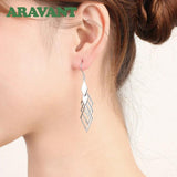925 Silver Geometric Drop Earrings For Women