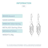 925 Silver Geometric Drop Earrings For Women