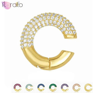 Gold-Plated Colorful Ear Cuff Crystal Cuffs - Women Punk & Rock Jewelry