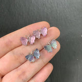 Natural Fluorite 925 Sterling Silver Stud Earrings