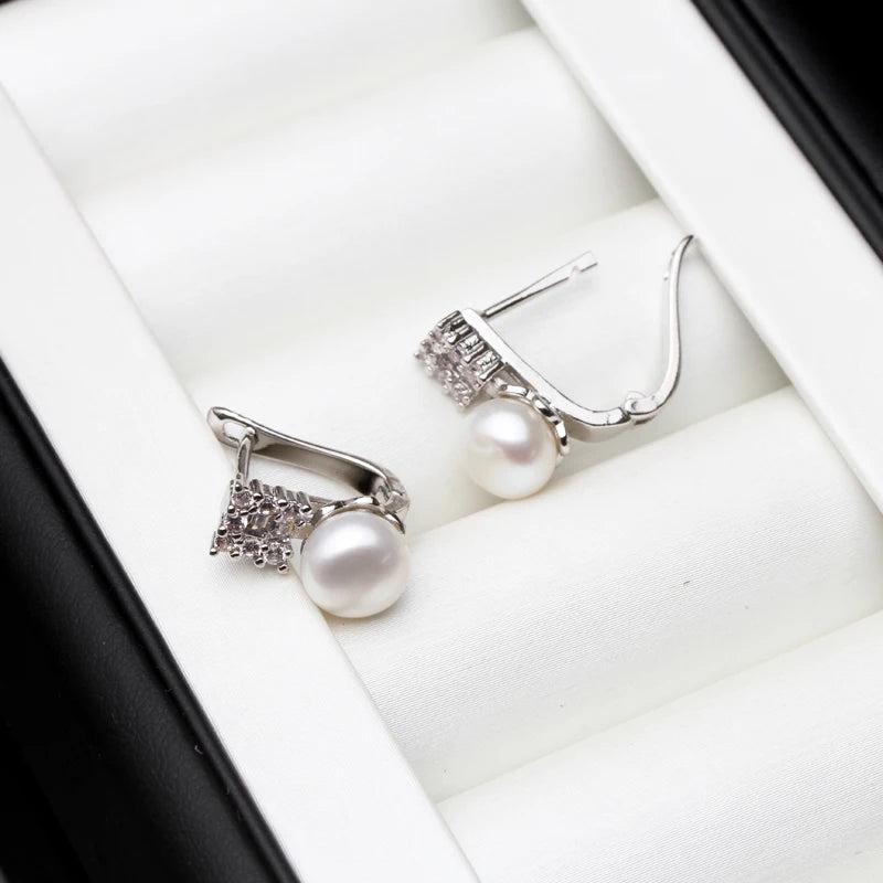 925 Silver Clip-On Freshwater Pearl Earrings for Women