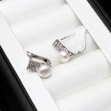 925 Silver Clip-On Freshwater Pearl Earrings for Women