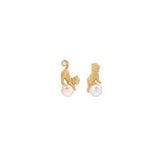 Asymmetric Cat Pearl Earrings for Women