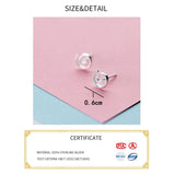 Circle Spiral Earrings Studs 925 Sterling Silver Women Fine Jewelry Minimalist