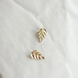 French Temperament Leaf Stud Earrings 925 Sterling Silver