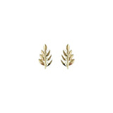 French Temperament Leaf Stud Earrings 925 Sterling Silver